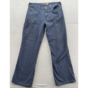 ARIAT Pants Mens Sz 33x30 M4 Relaxed Straight FR Work Pants Blue